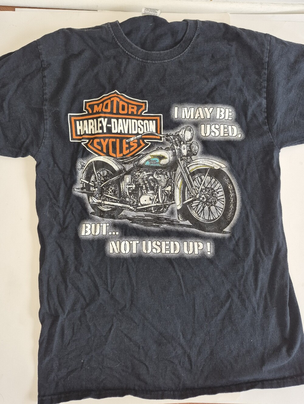 Harley-Davidson Black Short-Sleeve Tee T-shirt Top Women Medium vintage